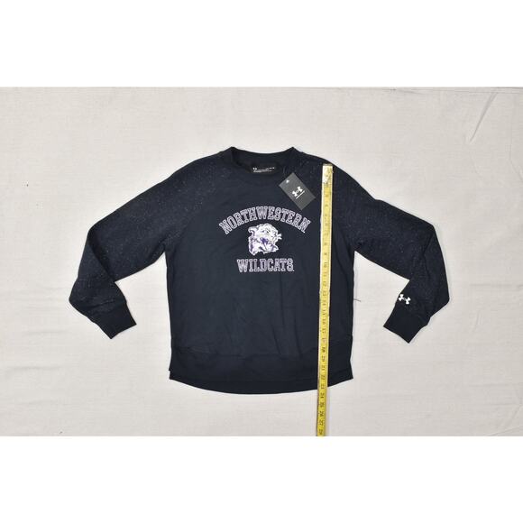 Under Armour Women's Regular Size M Northwestern Wildcats Sweatshirt Black NEW - Picture 6 of 8
